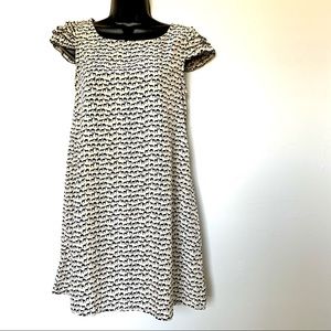 CBRL cap sleeve deer and fox print dress